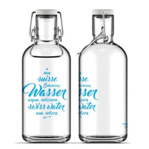 fill-me Trinkflasche SCHWIIZER WASSER 1L